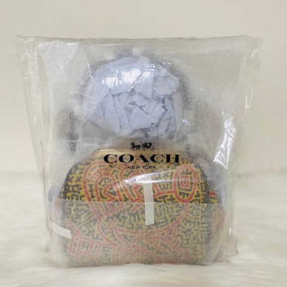 New Coach Disney Mickey Mouse Kisslock Bag/ Leather/Black-Yellow-Orang4 - Picture 10 of 12